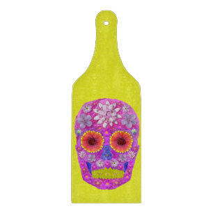 Flower Skull 2 Cutting Board