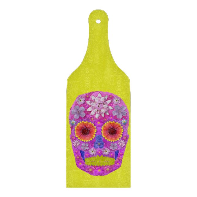 Flower Skull 2 Cutting Board (Front)