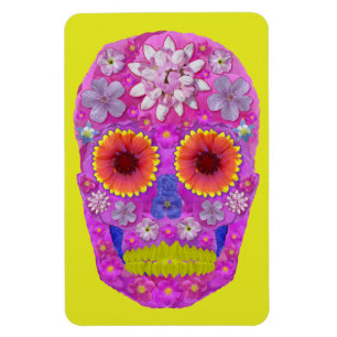 Flower Skull 2 Magnet