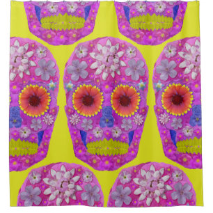 Flower Skull 2 Shower Curtain