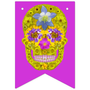Flower Skull 3 Bunting