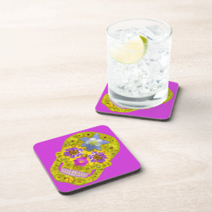 Flower Skull 3 Coaster