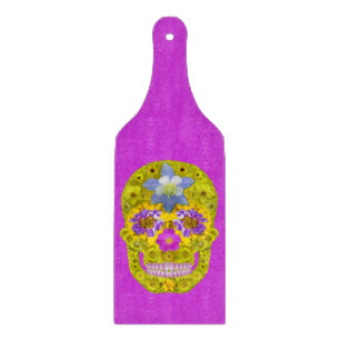 Flower Skull 3 Cutting Board