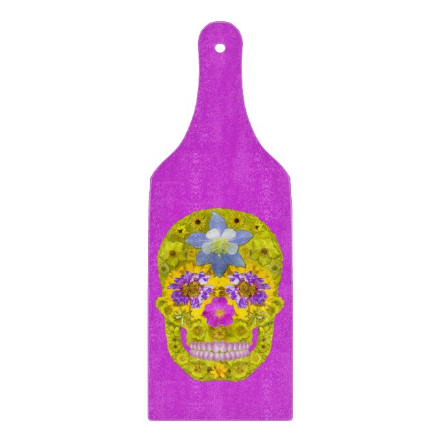 Flower Skull 3 Cutting Board (Front)