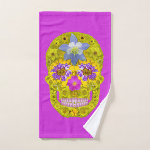 Flower Skull 3 Hand Towel