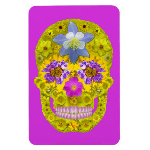 Flower Skull 3 Magnet