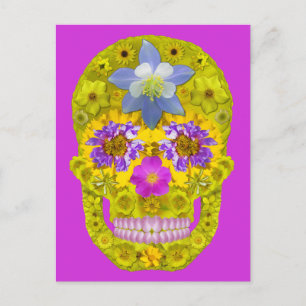 Flower Skull 3 Postcard