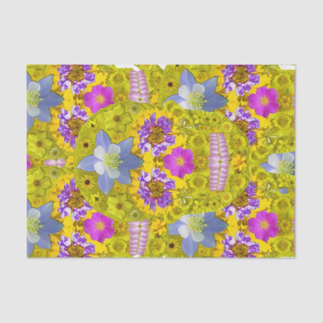 Flower Skull 3 Tissue Paper (Front)