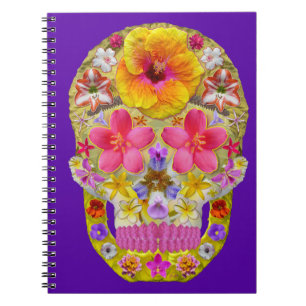 Flower Skull 4 - Tropical Notebook