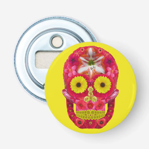 Flower Skull 6 Bottle Opener