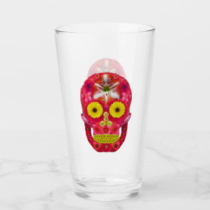 Flower Skull 6 Glass
