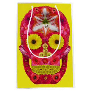 Flower Skull 6 Medium Gift Bag