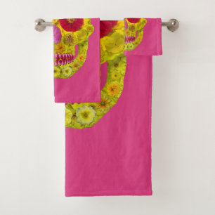 Flower Skull 8 Bath Towel Set