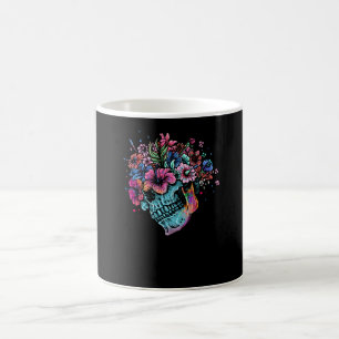 Flower Skull Coffee Mug