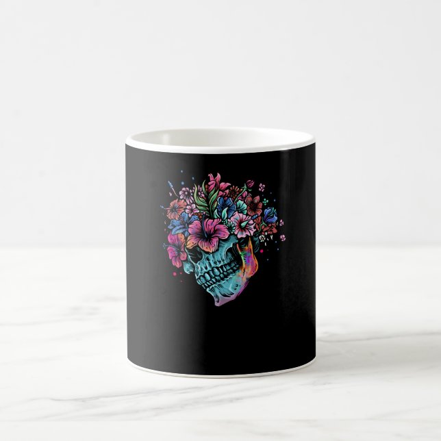 Flower Skull Coffee Mug (Center)