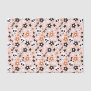 Flower Skull Pattern Tissue Paper