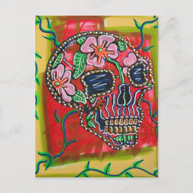 Flower Skull Postcards (Front)