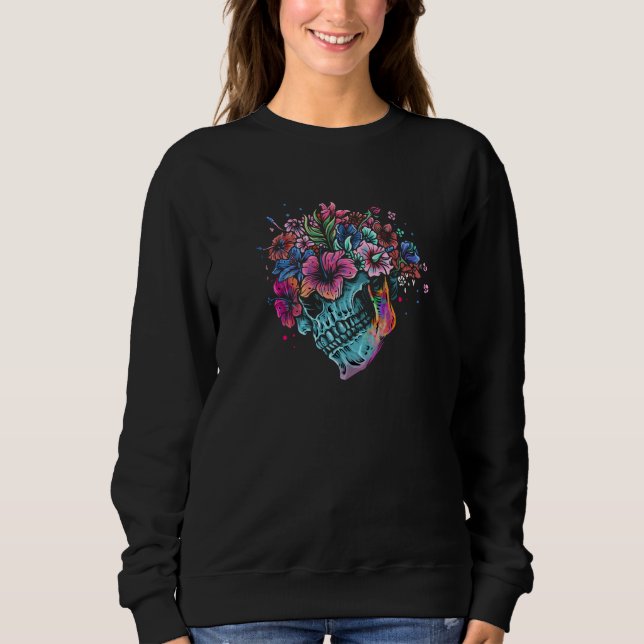 Flower Skull Sweatshirt (Front)