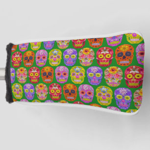 Flower Skulls Seamless Pattern 2018 Golf Head Cover