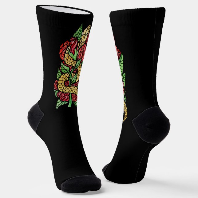 Flower Snake Socks (Angled)