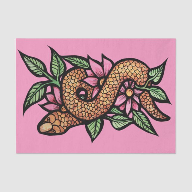 Flower Snake Tissue Paper (Front)