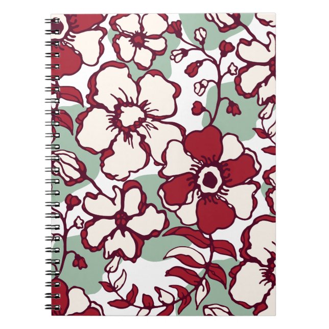  Flower Spiral Notebooks for Journalling (Front)