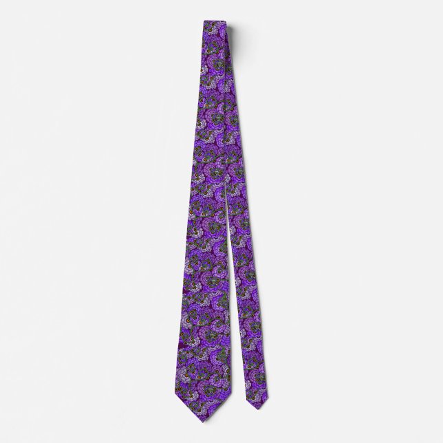 Flower Spirals - Cool Tie (Front)