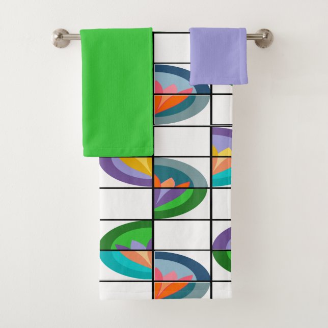 Flower Splits Bath Towel Set (Insitu)