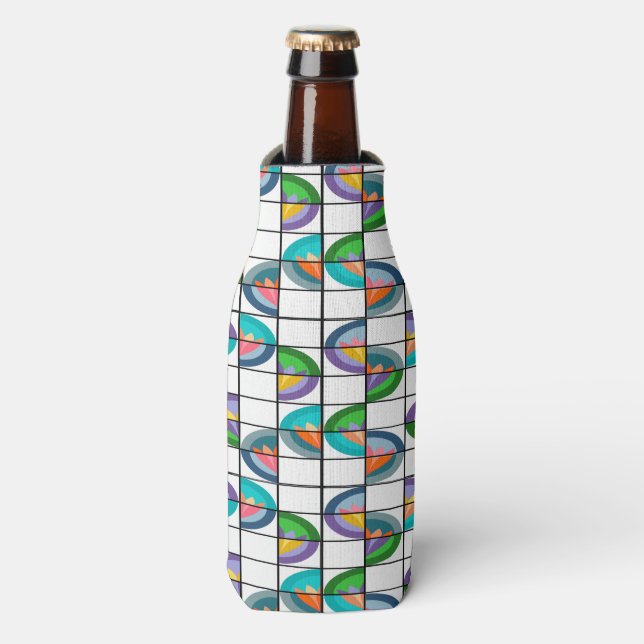 Flower Splits Bottle Cooler (Bottle Front)
