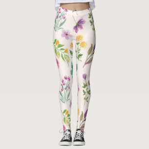 Flower Spring Blooming Floral Leggings