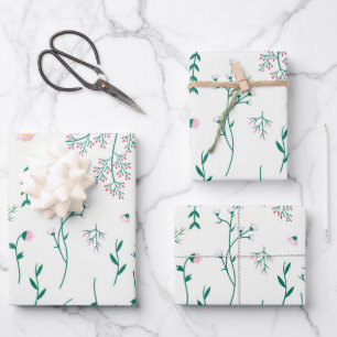 Flower Spring Blooming Floral Seamless Wrapping Paper Sheet