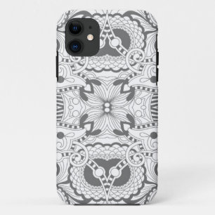 Flower Square Doodle iPhone 11 Case