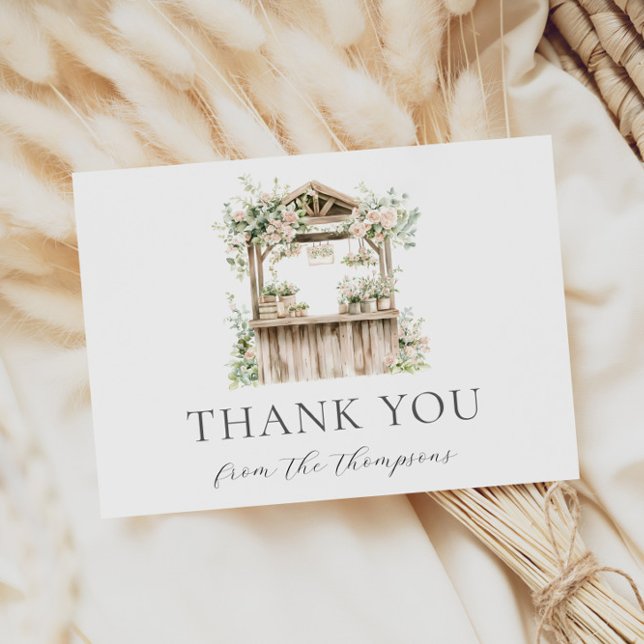 Flower Stand Fresh Off The Market Bridal Thank You Card (Creator Uploaded)