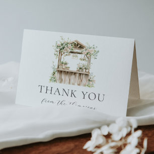 Flower Stand Fresh Off The Market Bridal Thank You Card