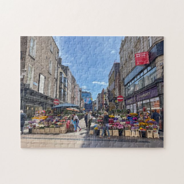 Flower Stand on Thomas Street, Dublin, Ireland Jigsaw Puzzle (Horizontal)