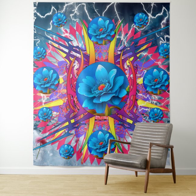 Flower Star Tapestry (In Situ)