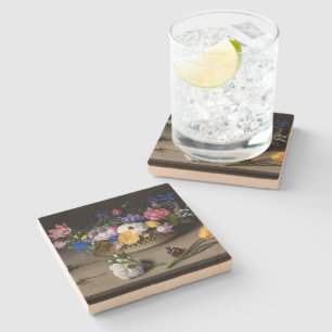 Flower Still Life Bosschaert Dutch Painting Art Stone Coaster