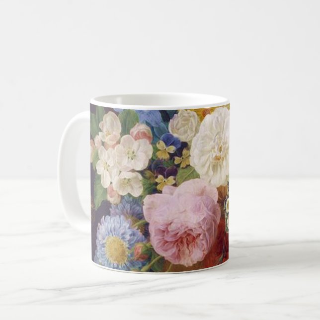 Flower Still Life by Jean Ulrich Tournier Coffee Mug (Front Left)