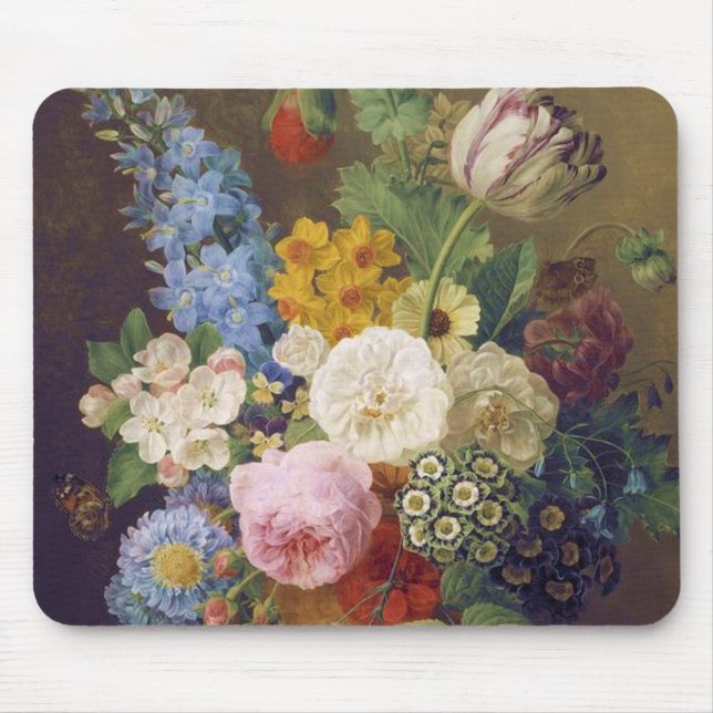 Flower Still Life by Jean Ulrich Tournier Mouse Pad (Front)