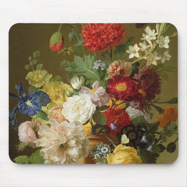Flower Still Life on a marble ledge, 1800-01 Mouse Pad (Front)
