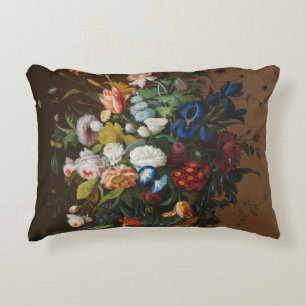 Flower Still Life with Bird's Nest Severin Roesen Decorative Cushion