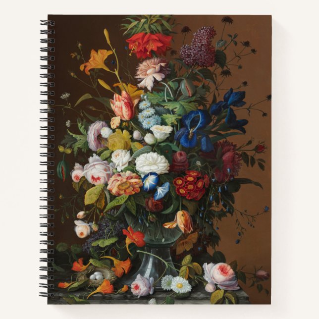 Flower Still Life with Bird's Nest Severin Roesen Notebook (Front)