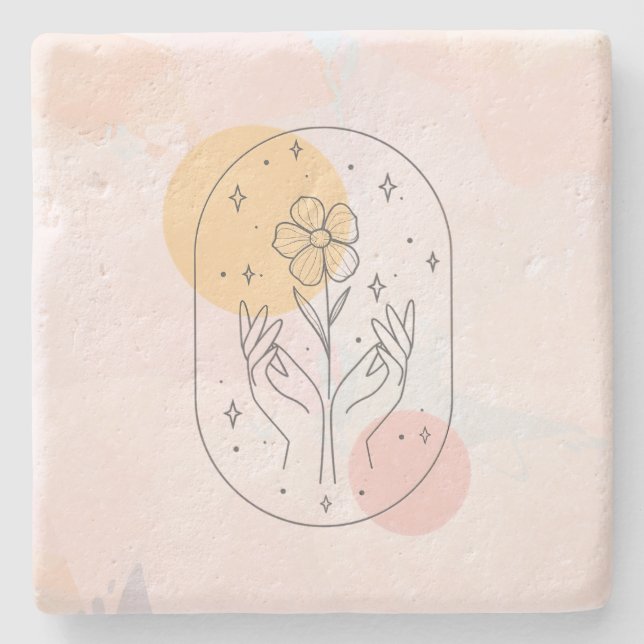 Flower Stone Coaster (Front)