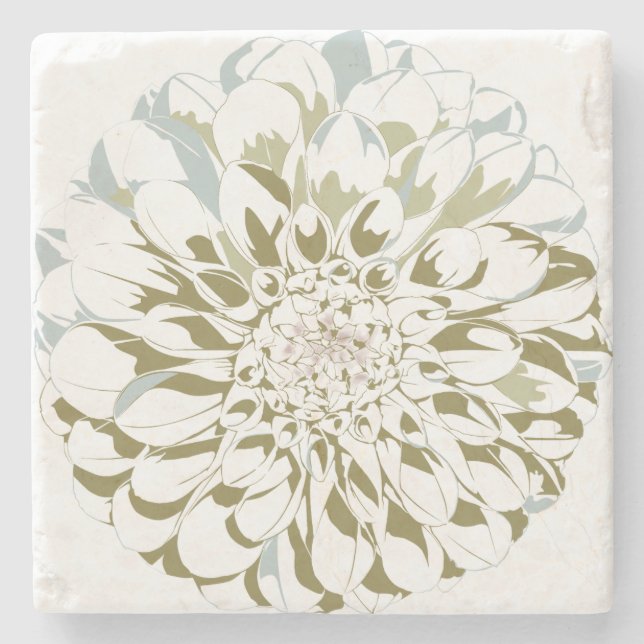 Flower stone coaster - dahlia (Front)