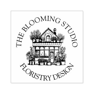 Flower Storefront Rubber Stamp