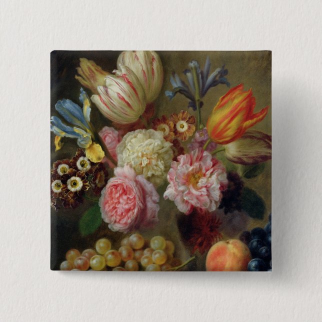 Flower Study 15 Cm Square Badge (Front)