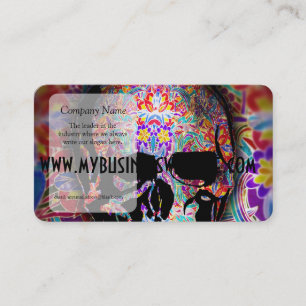 Flower Sugar Skull Business Card