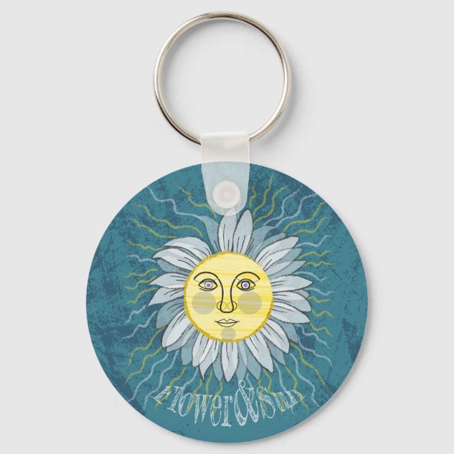Flower & Sun - Nature Key Ring (Front)