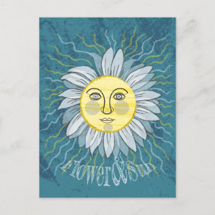 Flower & Sun - Nature Postcard