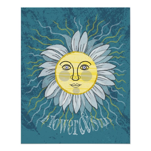 Flower & Sun - Nature Poster (Front)